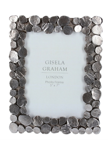 7X5 Photo Frame - Silver Pebble Mosaic - Gisela Graham